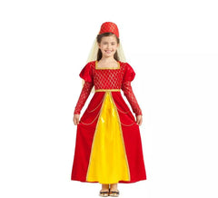 Red Medieval Princess Costume for Girls