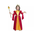 Disfraz de Princesa Medieval rojo y dorado para niña