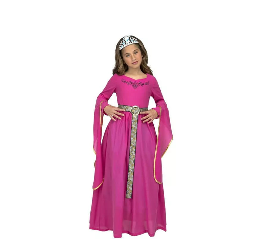 Translation missing: en.Disfraz de Princesa Medieval Rosa para niña
