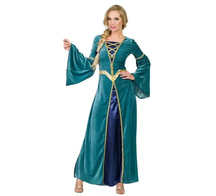 Translation missing: en.Disfraz de Princesa Medieval Verde para mujer