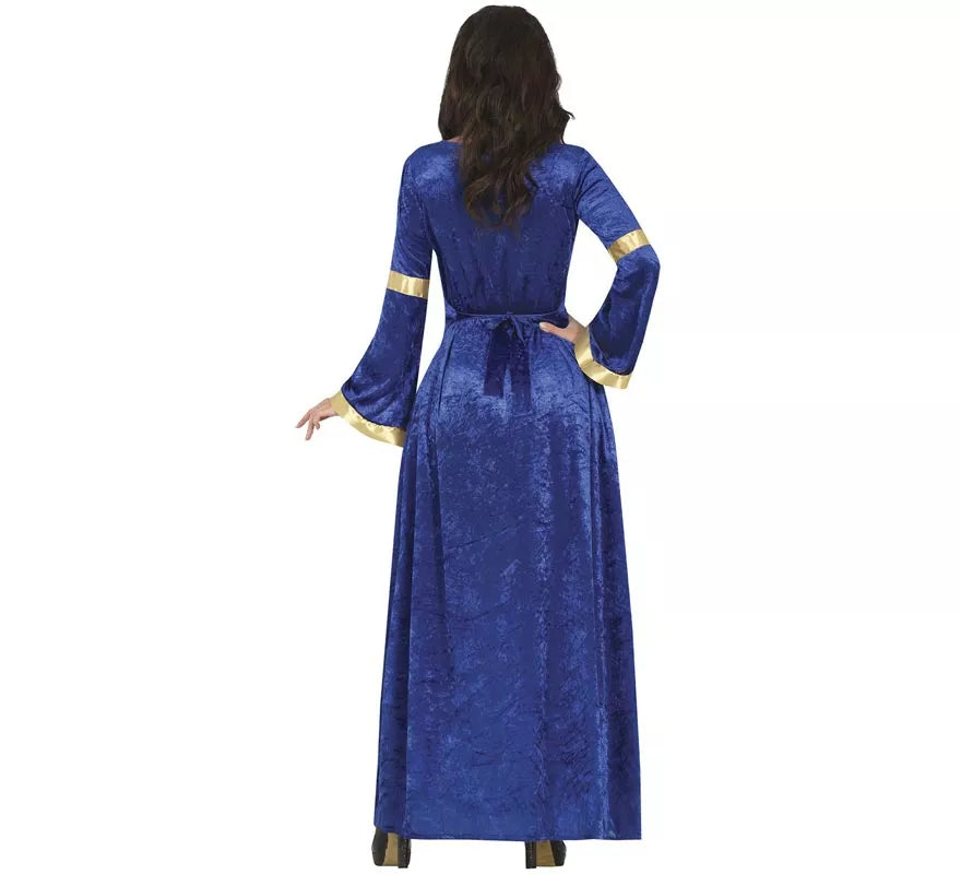 Disfraz de Princesa o Noble Medieval azul para mujer