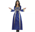 Disfraz de Princesa o Noble Medieval azul para mujer