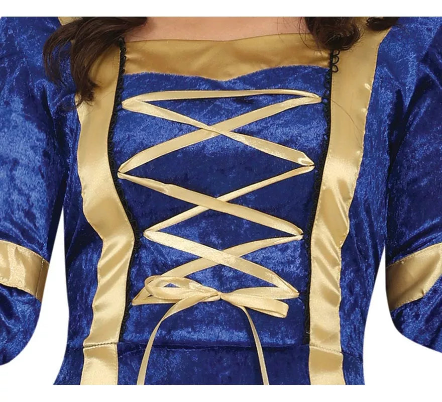 Translation missing: en.Disfraz de Princesa o Noble Medieval azul para mujer