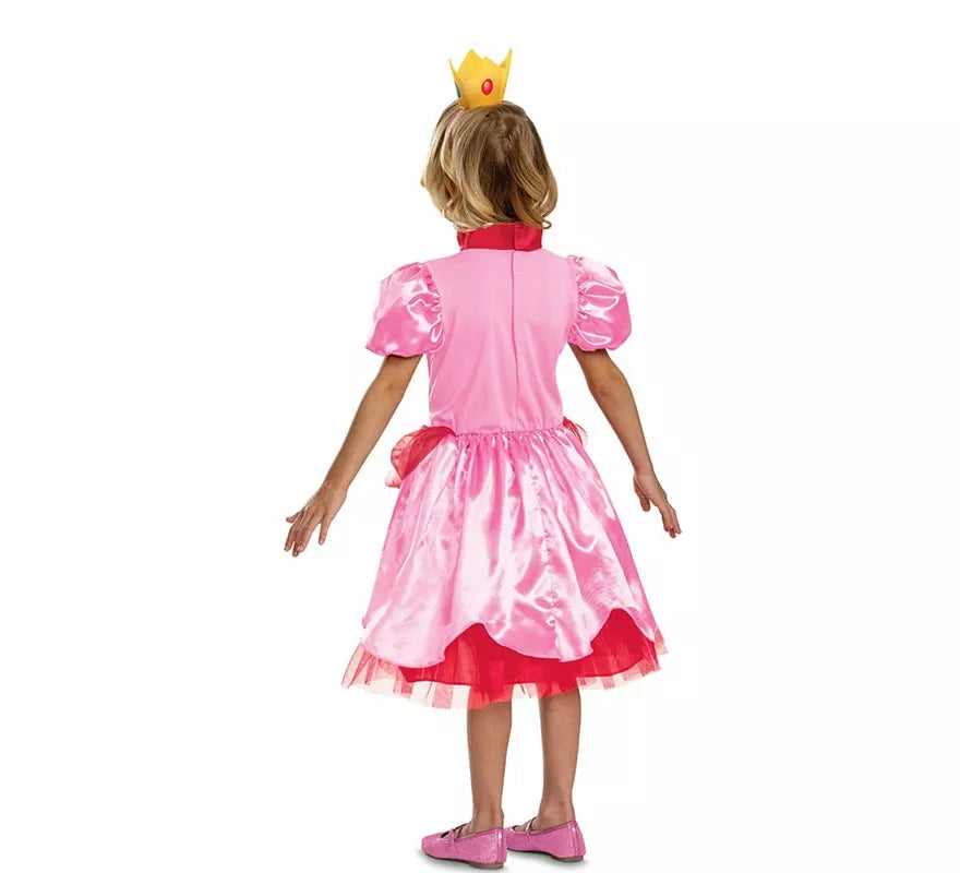 Translation missing: es.Disfraz de Princesa Peach de Super Mario Nintendo para niña