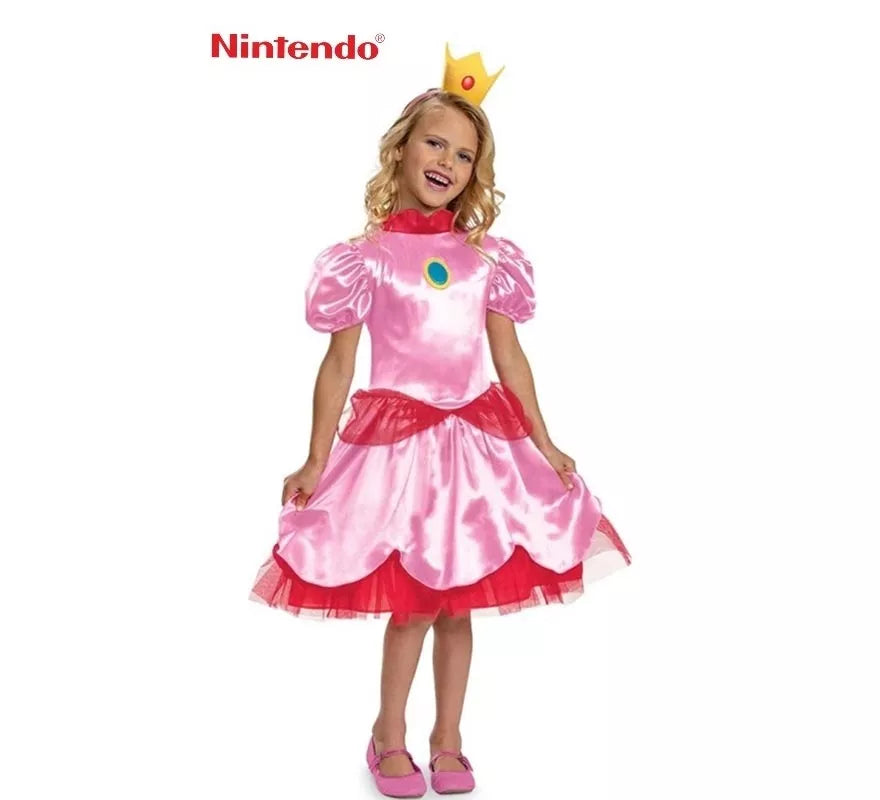 Disfraz de Princesa Peach de Super Mario Nintendo para niña