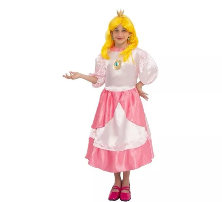 Translation missing: en.Disfraz de Princesa rosa con broche para niña