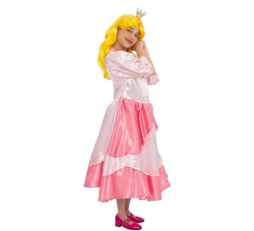 Translation missing: es.Disfraz de Princesa rosa con broche para niña
