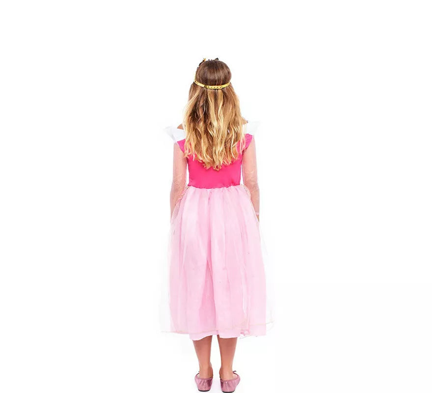 Disfraz de Princesa Rosa de Cuento para niña