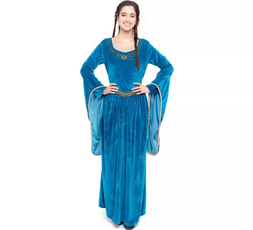 Translation missing: en.Disfraz de Princesa Vikinga o Medieval Azul para mujer