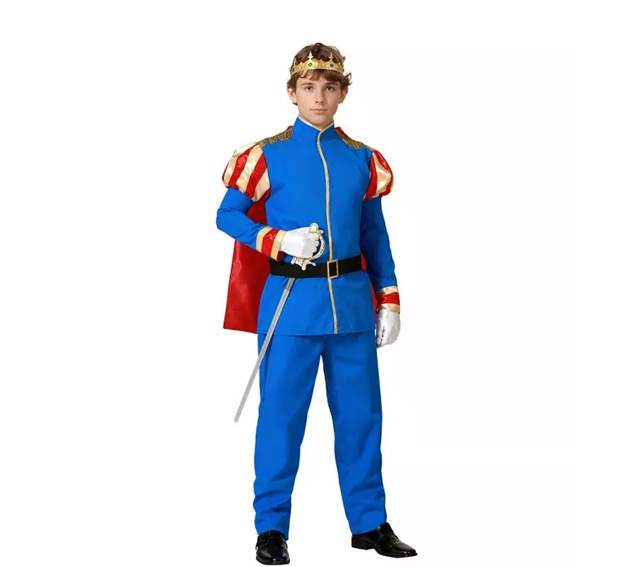 Disfraz de Príncipe azul con Capa para hombre