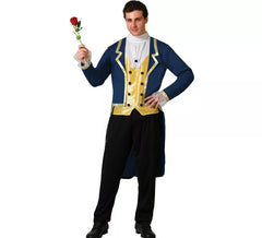 Costume da principe delle fiabe blu e giallo per uomo