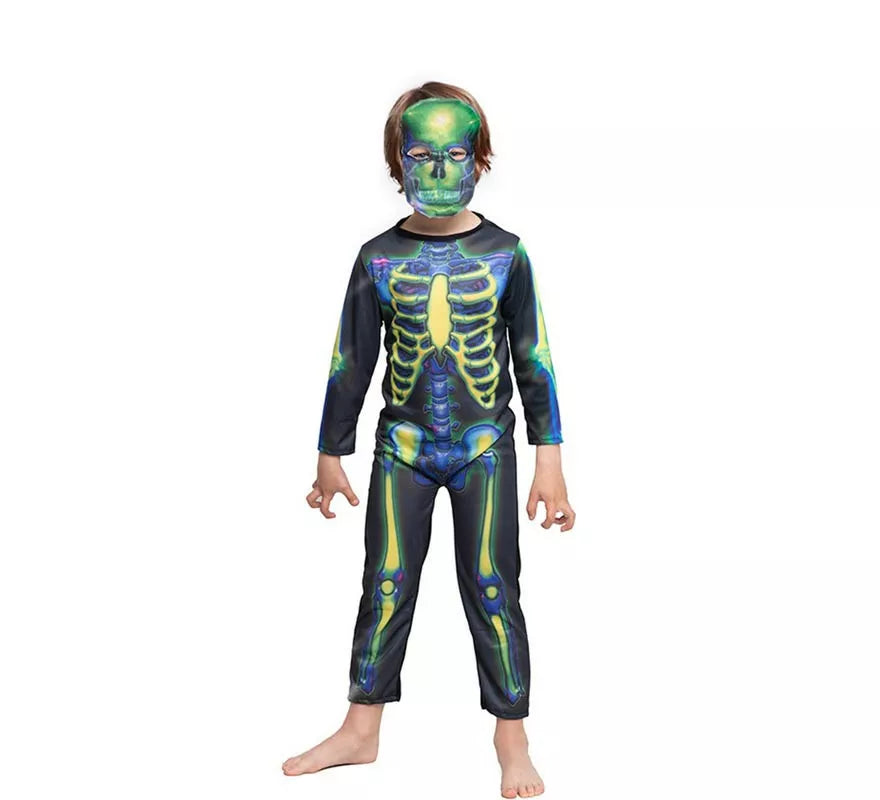 Disfraz de Print Esqueleto Multicolor para niño