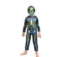 Multicolor Skeleton Print Costume for Boy