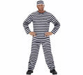 Disfraz de Prisionero a rayas blanco y negro para hombre
