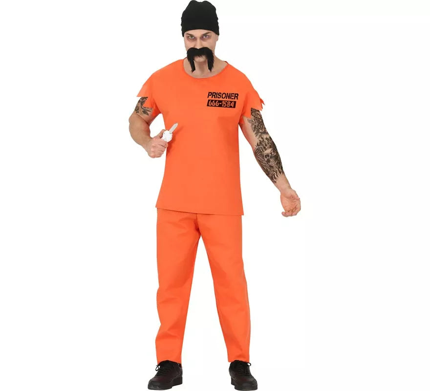 Translation missing: en.Disfraz de Prisionero con Gorro para hombre