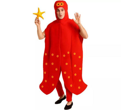 Disfraz de Pulpo rojo para adultos