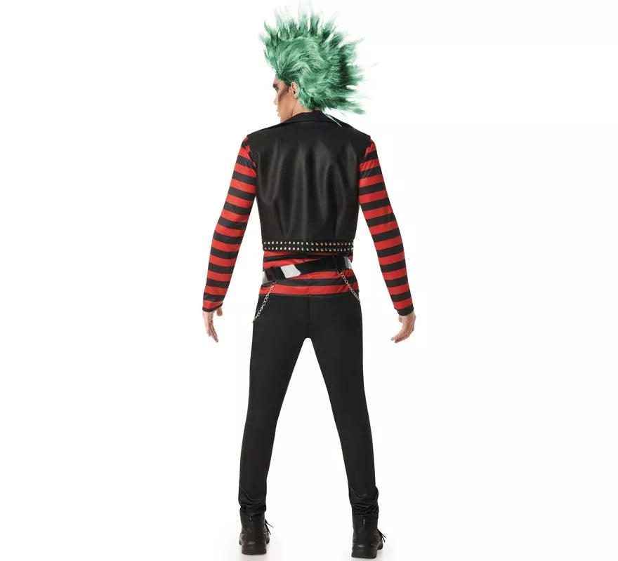 Disfraz de Punky a Rayas para hombre