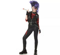 Disfraz de Punky a Rayas para mujer
