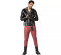 Disfraz de Punky Rojo y Negro para hombre