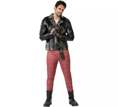 Red and Black Punk Costume for Men
