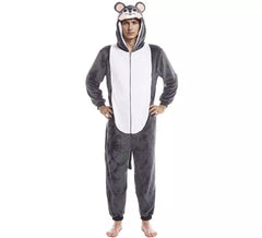 Gray Mouse Costume with Hood for adults