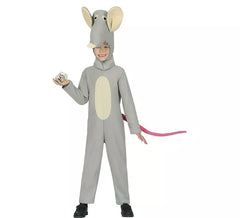 Grey Mouse Costume with Hat for Kids