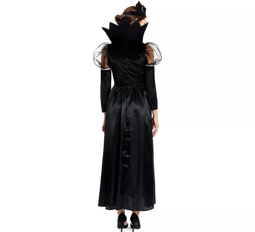 Translation missing: en.Disfraz de Reina Calavera oscura con corona para mujer