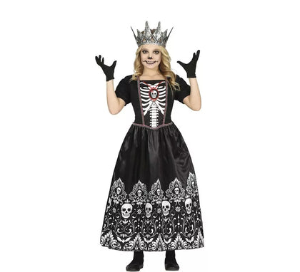 Disfraz de Reina Calavera Oscura para niña