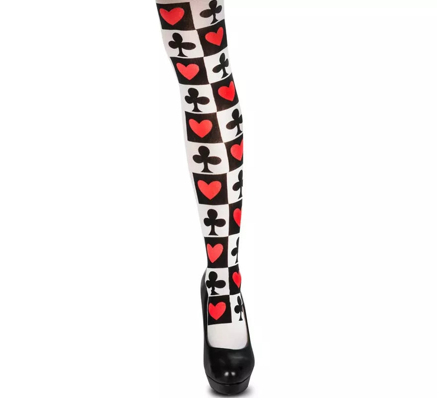 Translation missing: en.Disfraz de Reina de Corazones con medias para mujer
