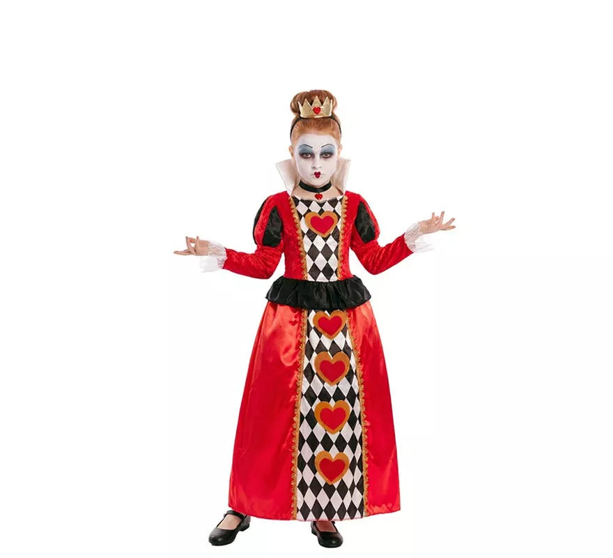 Disfraz de Reina de Corazones para niña