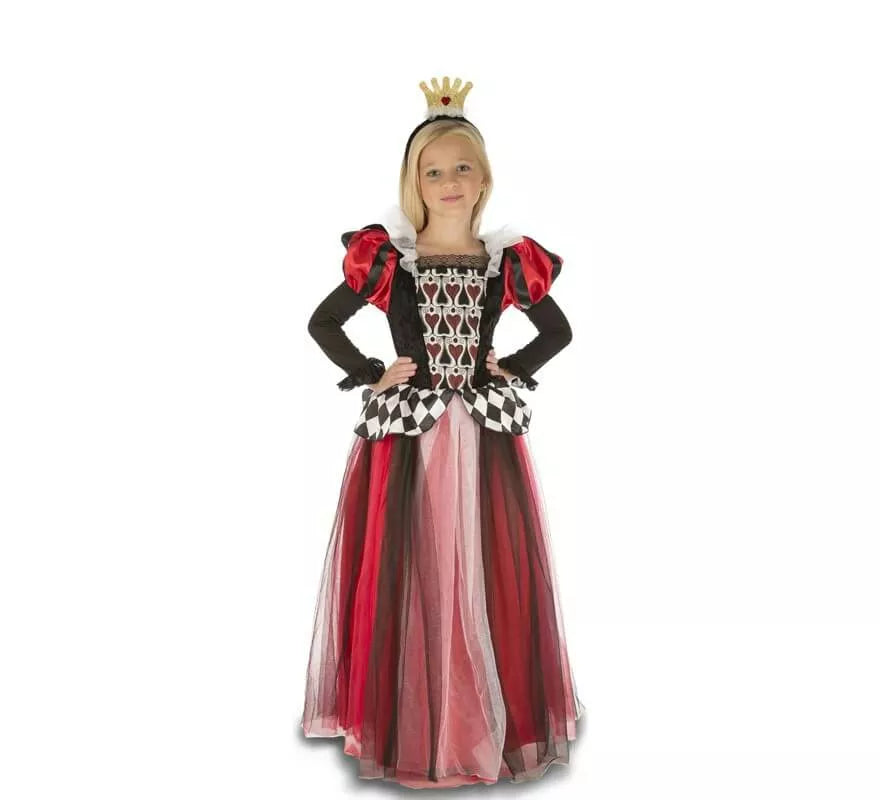 Disfraz de Reina de Corazones para niña
