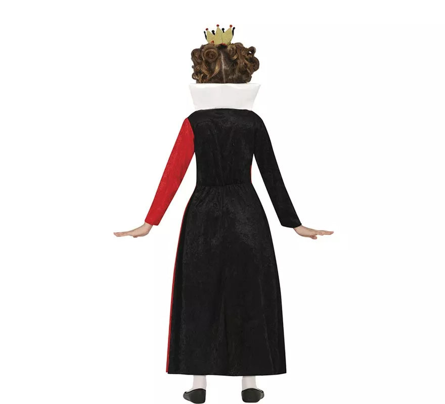 Disfraz de Reina de Corazones rojo para niña