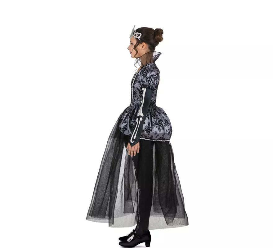 Disfraz de Reina de las Catacumbas elegante para niña