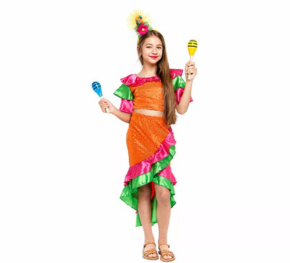 Disfraz de Reina de Samba para niña