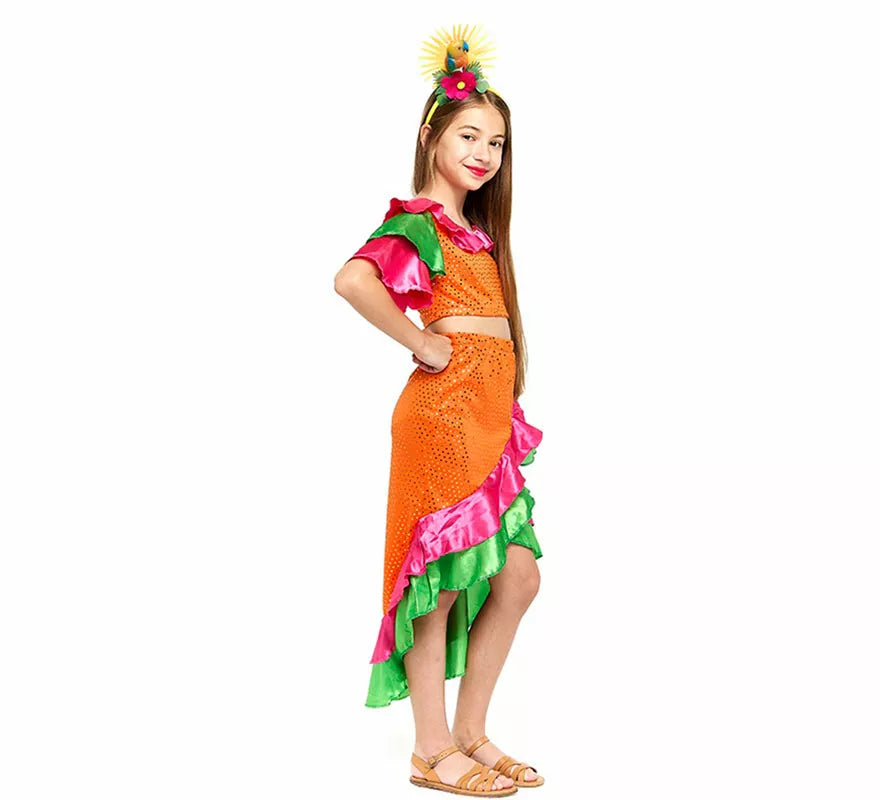 Disfraz de Reina de Samba para niña
