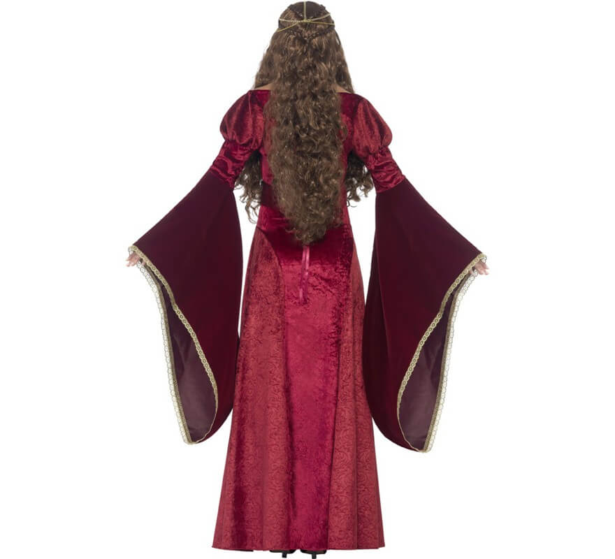 Disfraz de Reina Medieval Burdeos para mujer