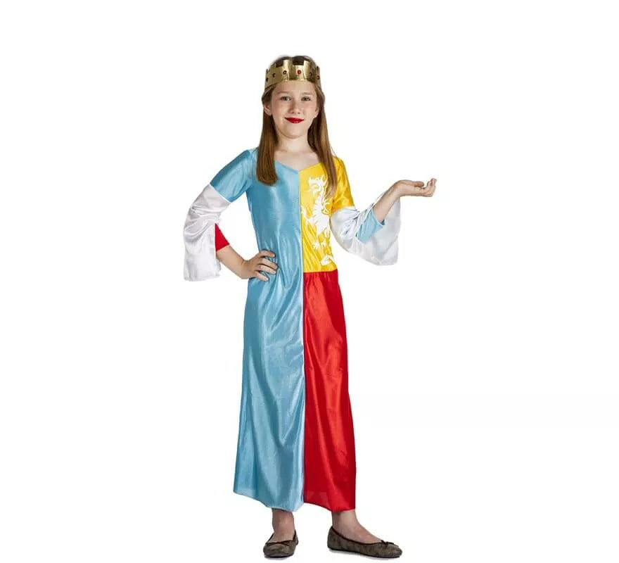 Disfraz de Reina Medieval para niña