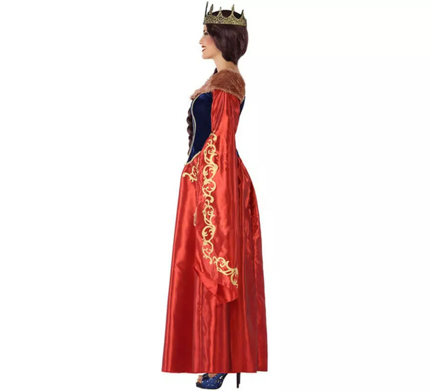 Disfraz de Reina Medieval Roja para mujer