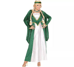 Green Velvet Renaissance Queen Costume for Women