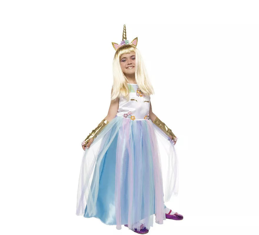 Translation missing: en.Disfraz de Reina Unicornio Colorida para niña