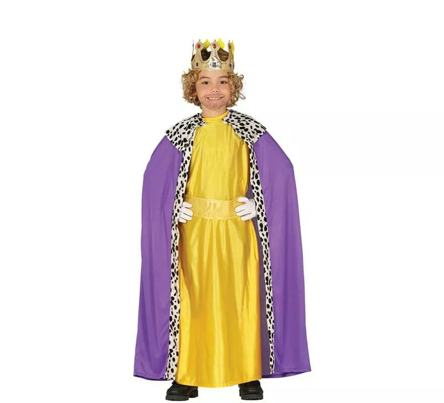 Disfraz de Rey Mago Amarillo para niño