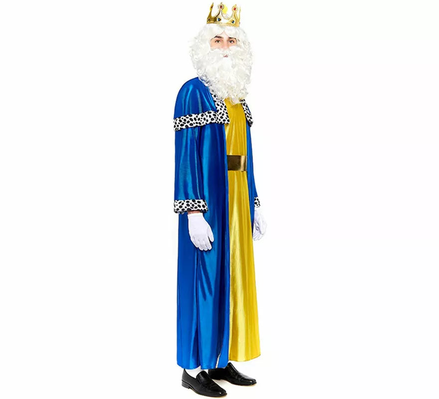 Disfraz de Rey Mago azul para hombre