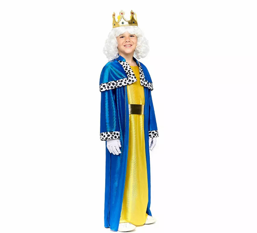 Disfraz de Rey Mago azul para niño