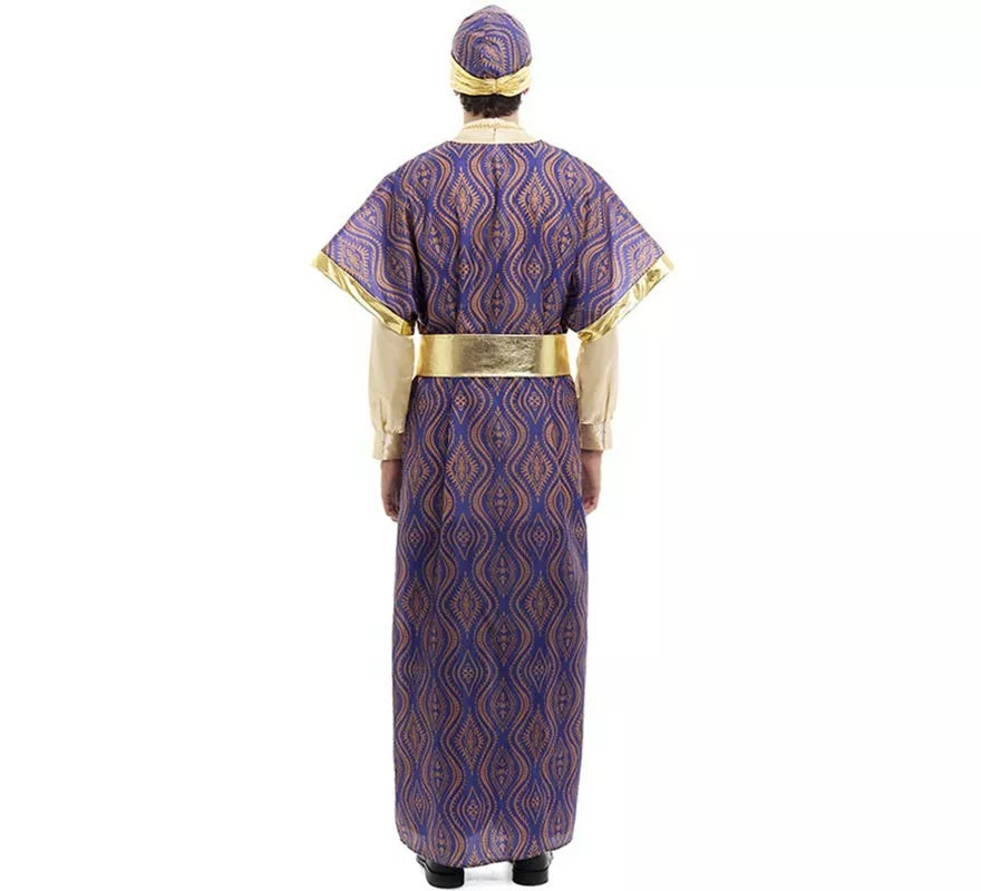 Translation missing: en.Disfraz de Rey Mago Baltasar morado para hombre