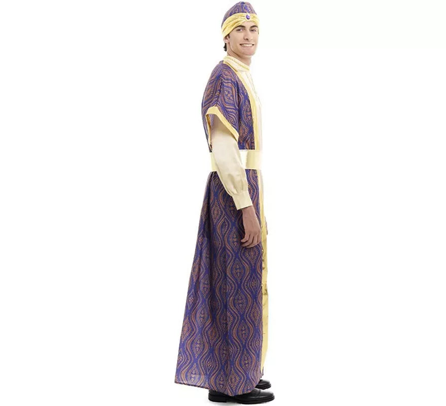 Translation missing: en.Disfraz de Rey Mago Baltasar morado para hombre