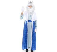 Blue and white King Melchior costume for men