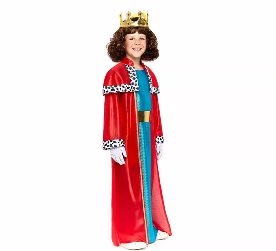 Disfraz de Rey Mago roja para niño
