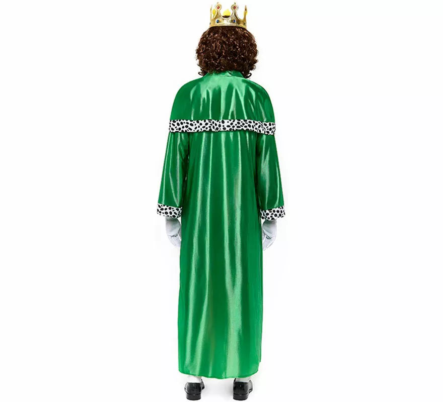 Disfraz de Rey Mago verde para hombre