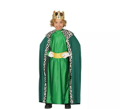 Disfraz de Rey Mago Verde para niño