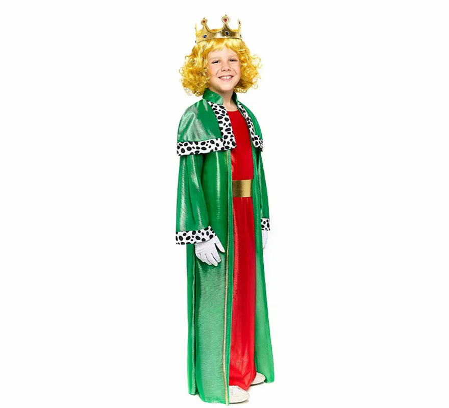 Translation missing: en.Disfraz de Rey Mago verde para niño